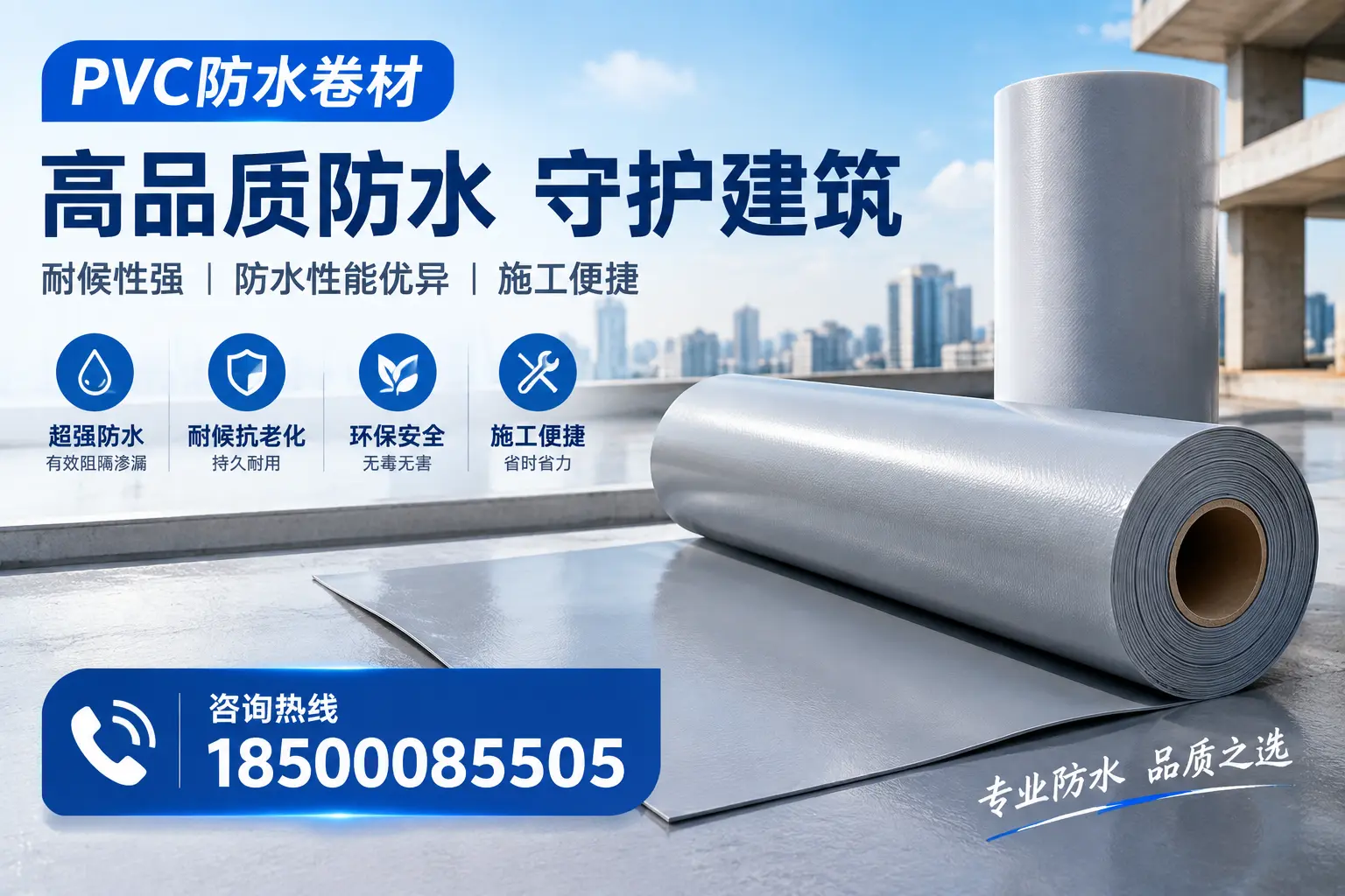 PVC防水卷材的防水效果评测，适合普洱的科学依据